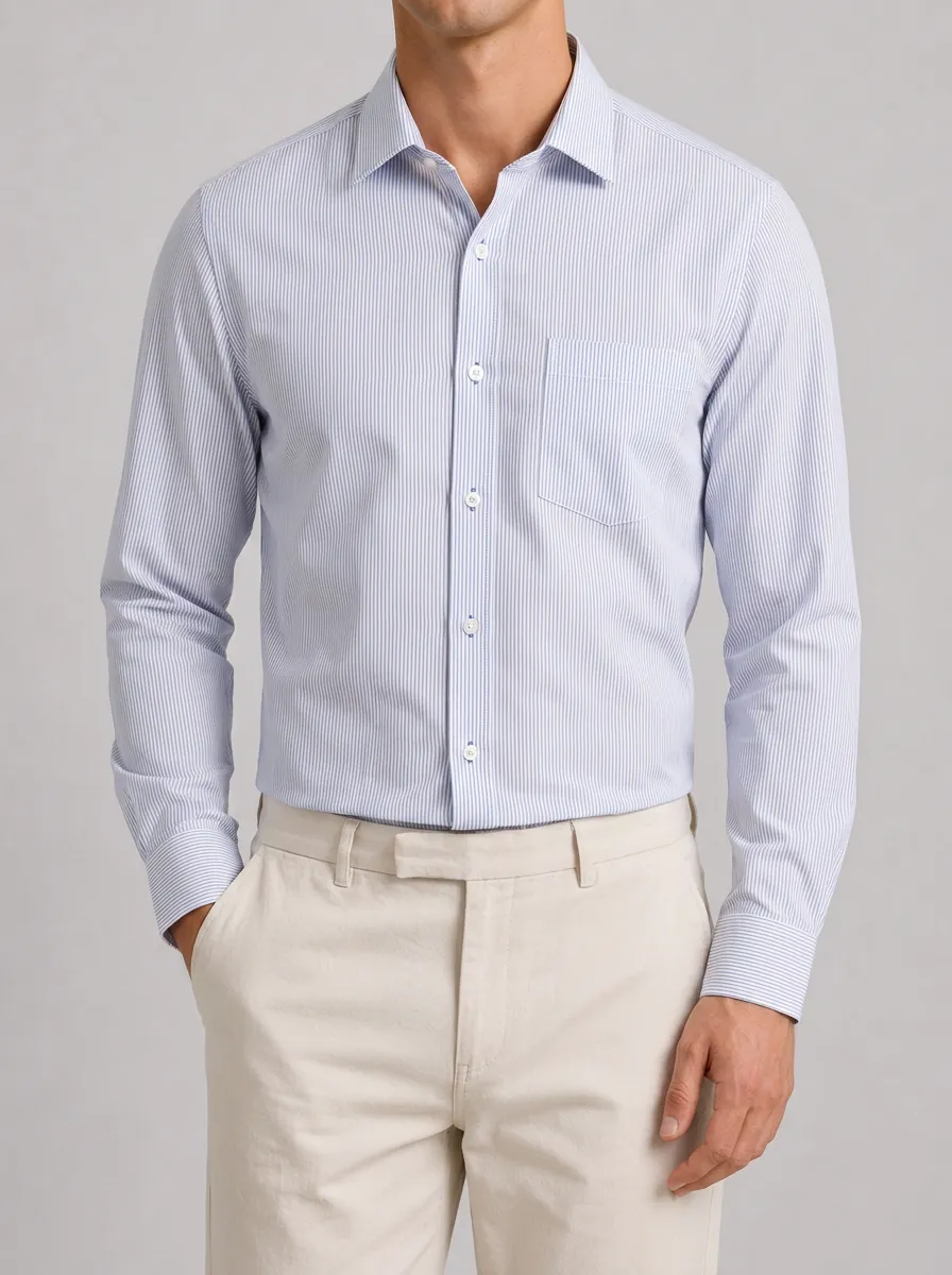 Men's Striped Button-Down Shirt