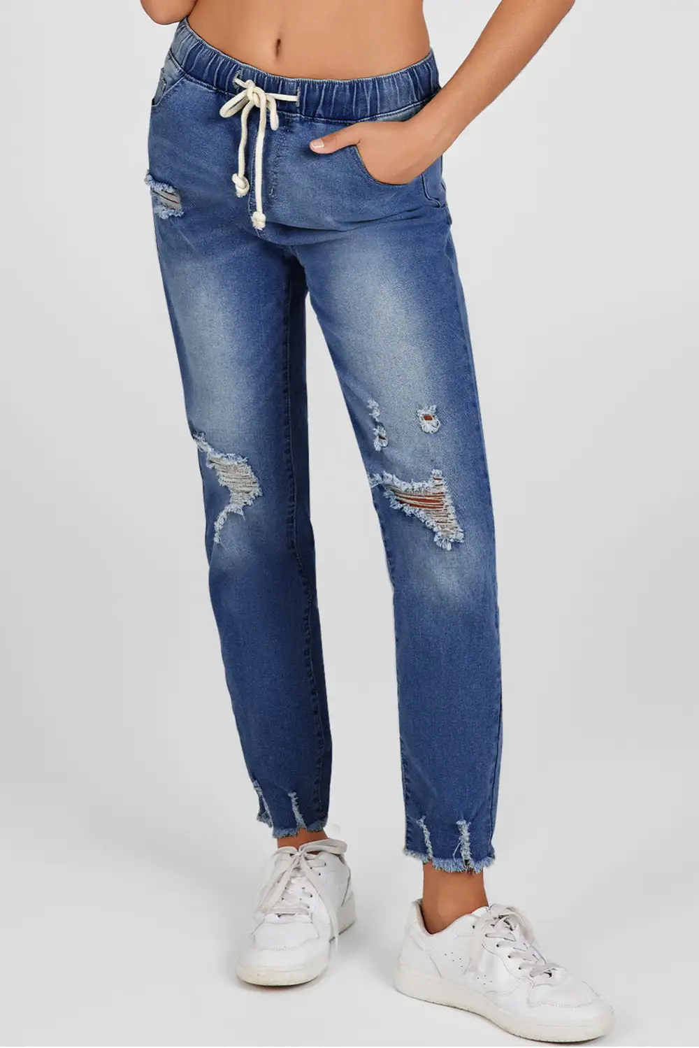 Straight Leg Raw Denim Jeans