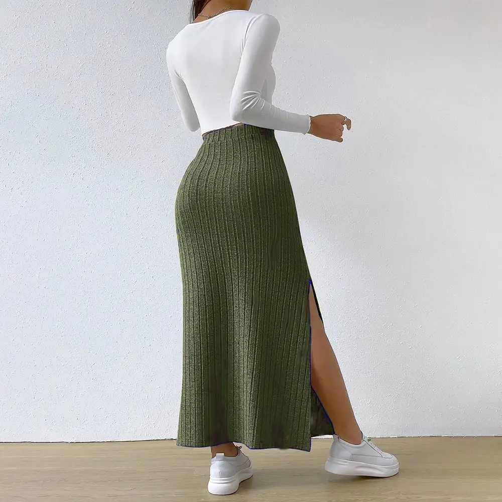 Knitted A-Line Bodycon Skirt