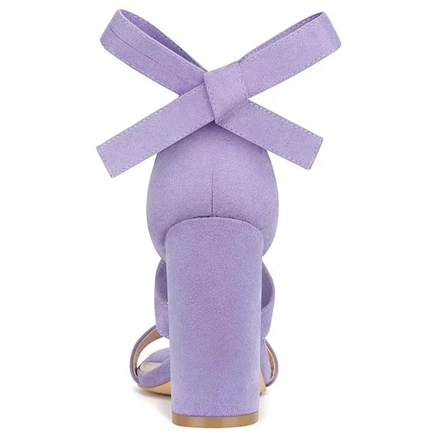 Valencia Suede Chunky Heel Sandals
