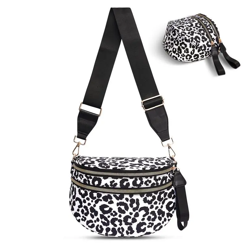 🏷️ 🔥 Clearance Sale – 40% OFF! 🔥 Black & White Checkered Nylon Bum Bag – Plus Size Friendly Fanny Pack | Spacious, Lightweight & Stylish Crossbody Gift for Everyone