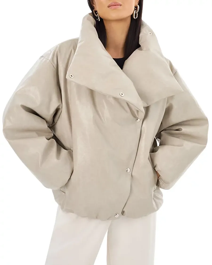 Asymmetric Faux Leather Jacket