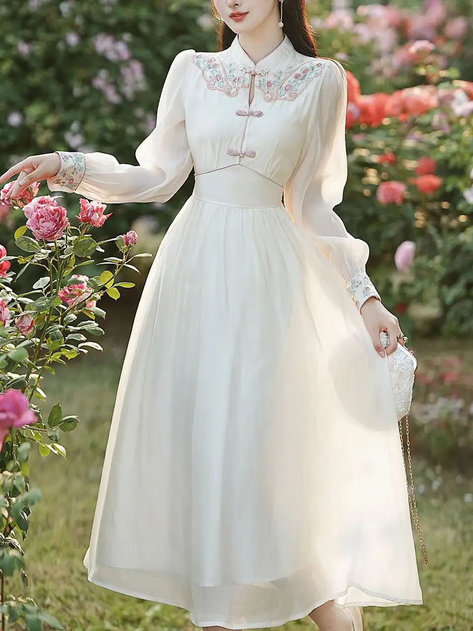 Embroidered Maxi Dress