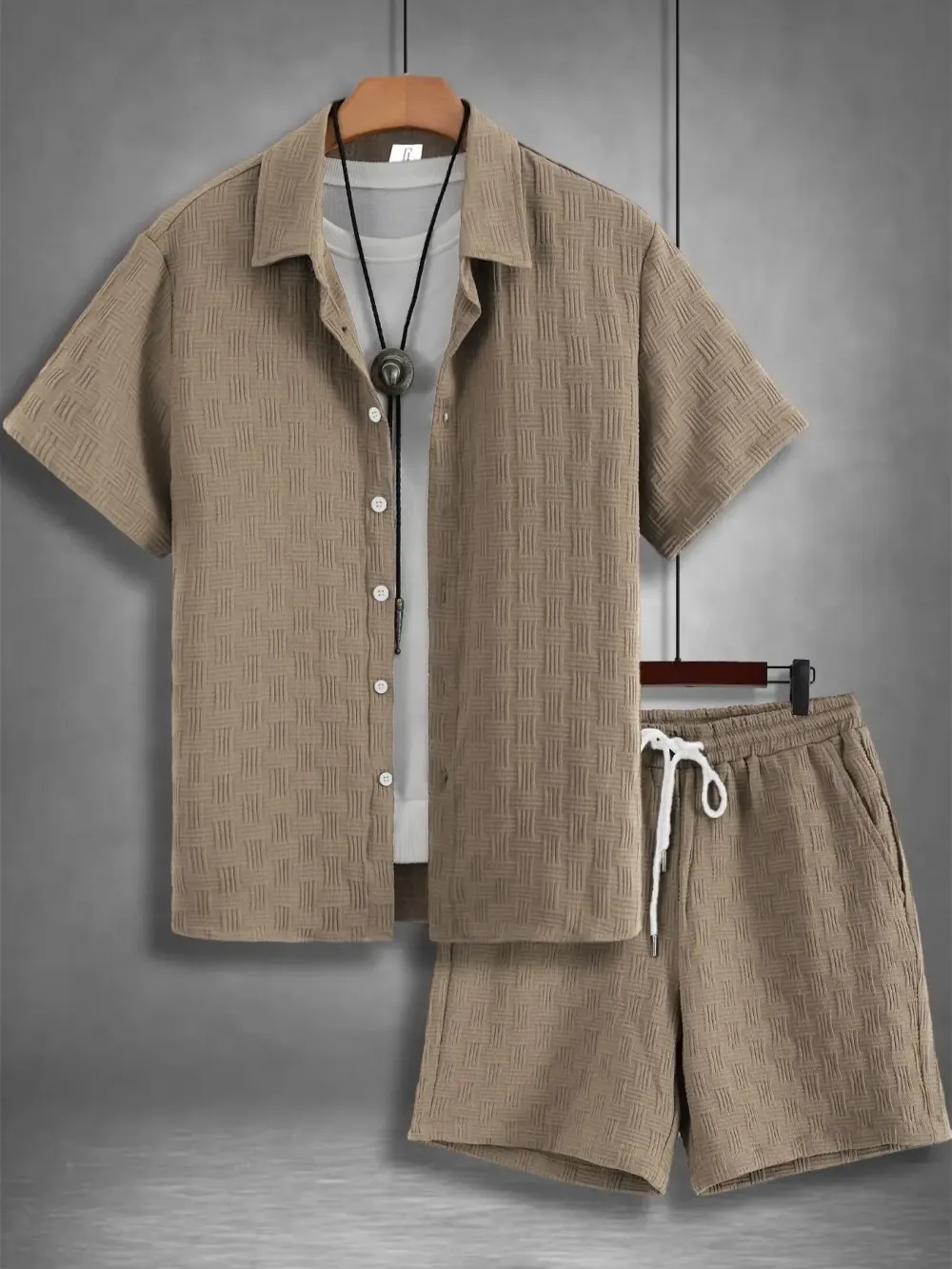 🔥 Men's Short Sleeve Pajama Two-Piece Set | Comfortable Loungewear Essential