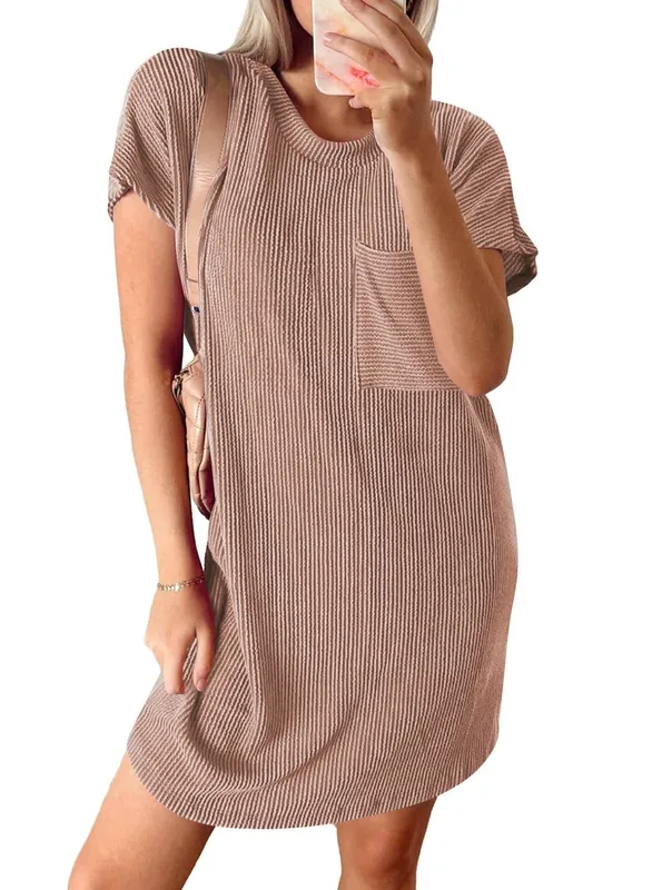 Casual T-Shirt Dress with Pockets