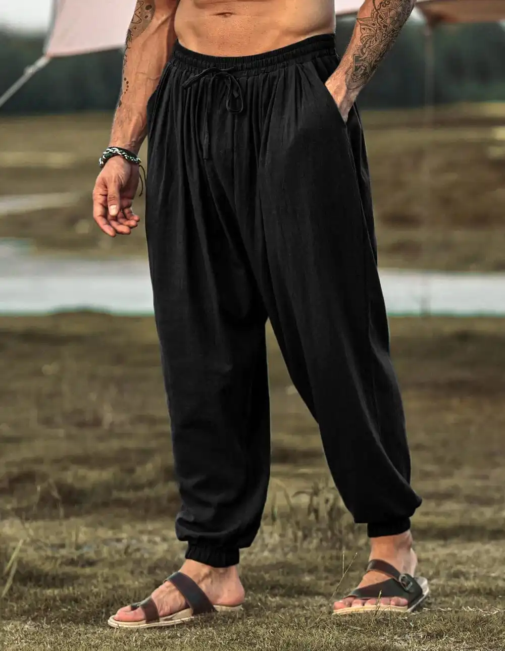 Loose Fit Linen Pants