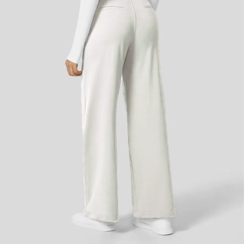 Women‘s Flex High Waisted Plicated Side Pocket Straight Leg Work Pants