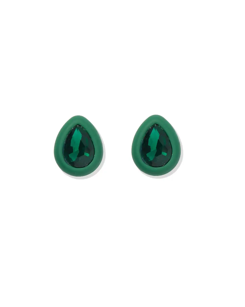 Pear Cut Gem Statement Earrings