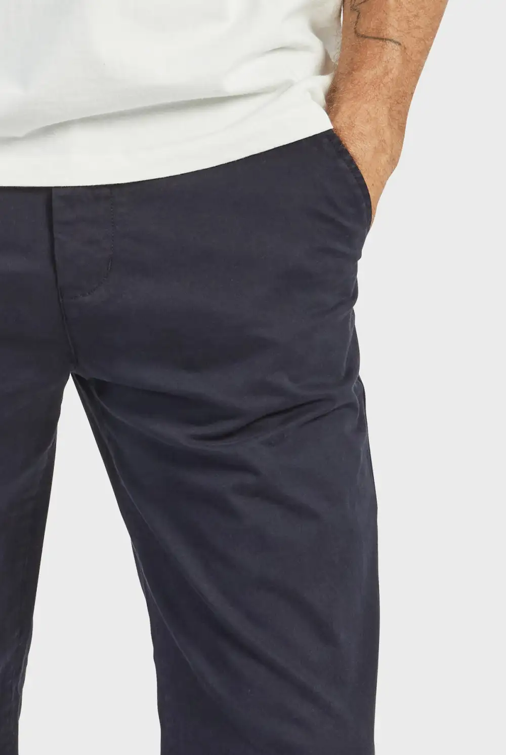 Black Slim Fit Linen Blend Trousers