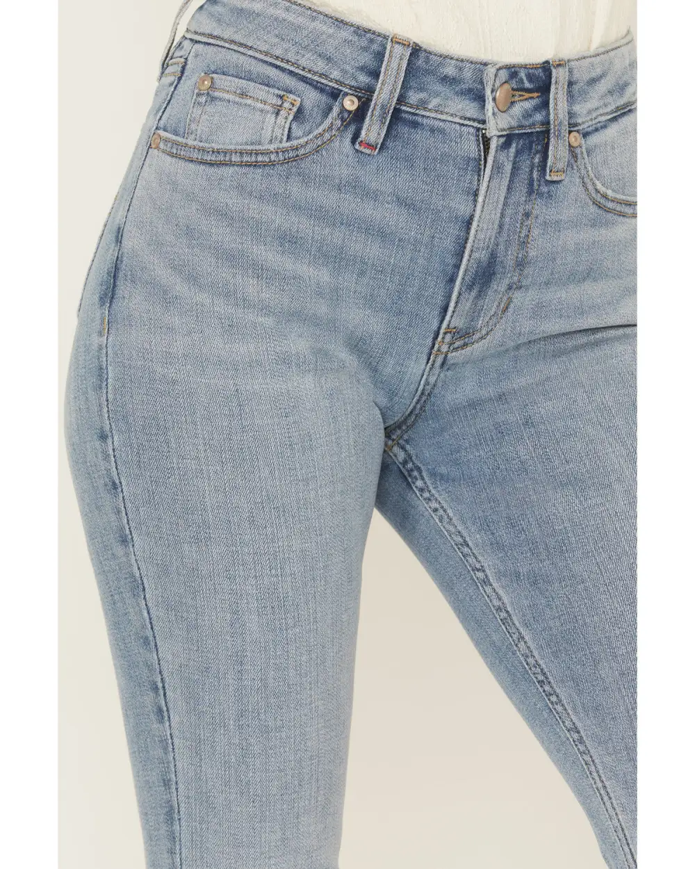 Everyday High Rise Bootcut Stretch Denim Embroidered Jeans