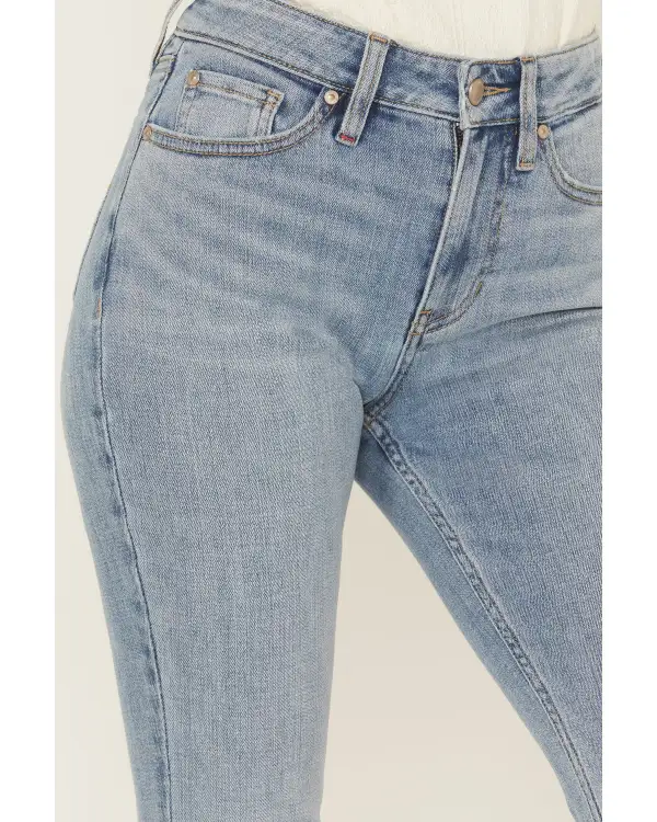 Everyday High Rise Bootcut Stretch Denim Embroidered Jeans