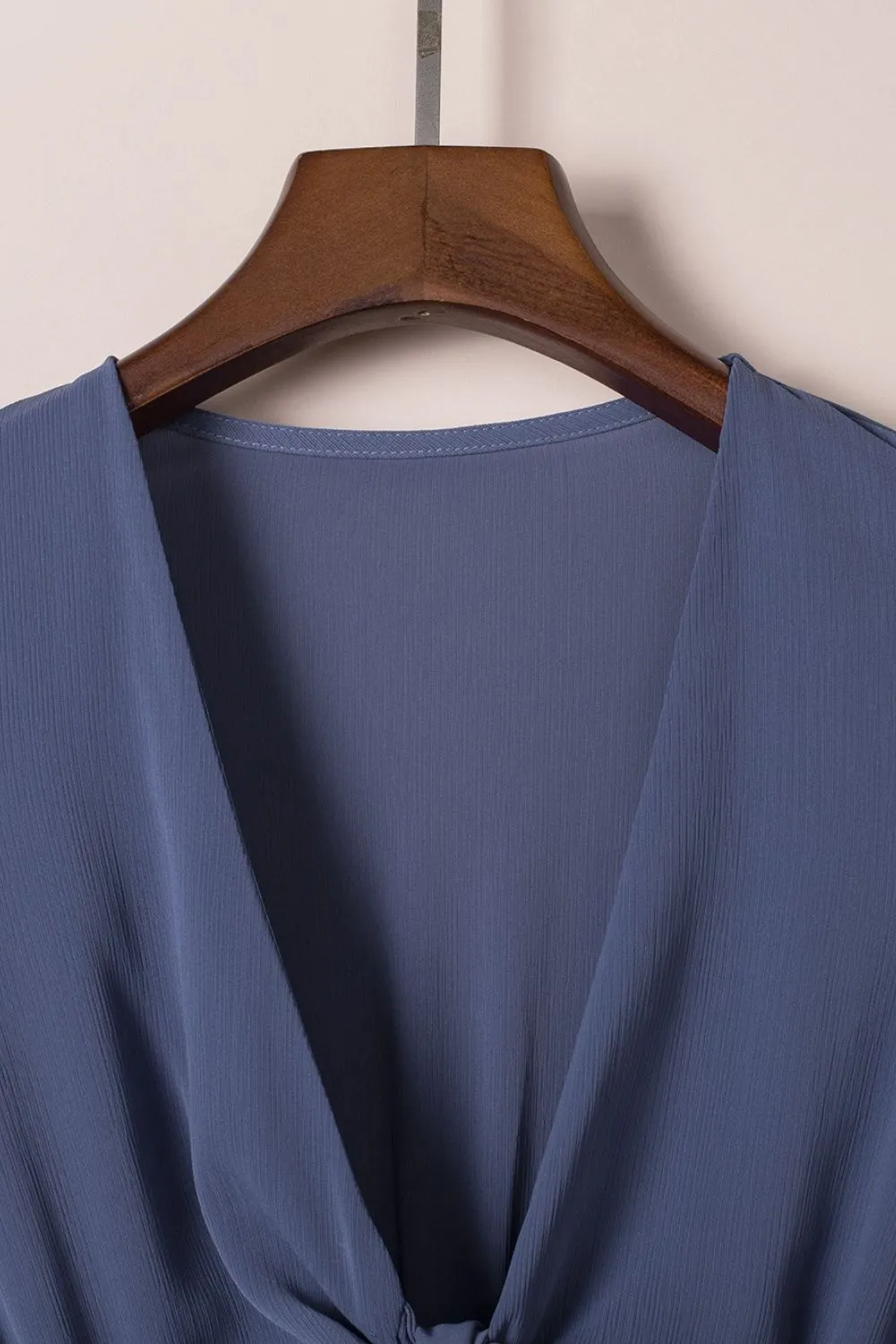 Relaxed Shape V Neck Ruffle Mini Dress