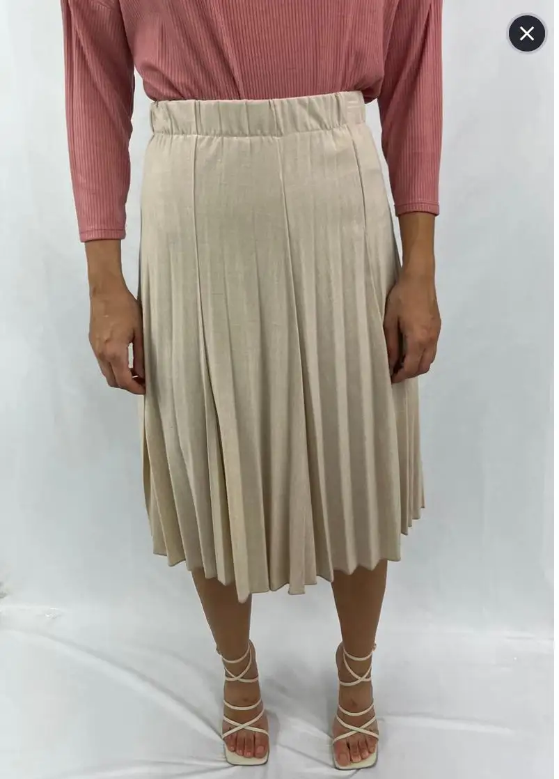 Fit And Flare Pleated Skirt