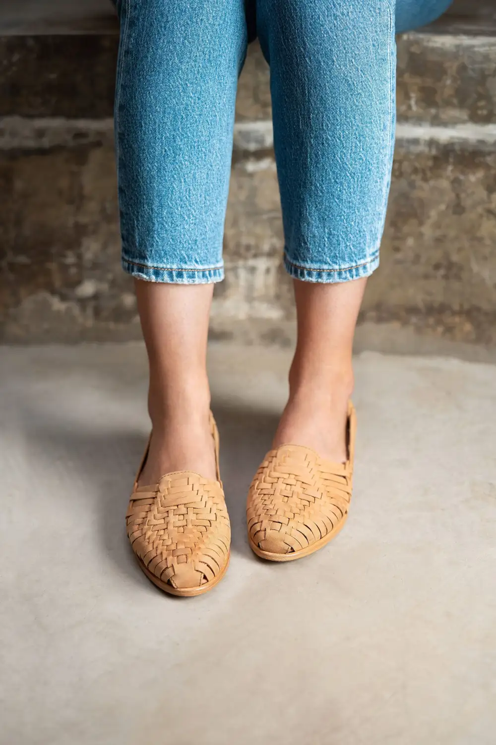 Artisan Woven Leather Woven Huarache Sandals
