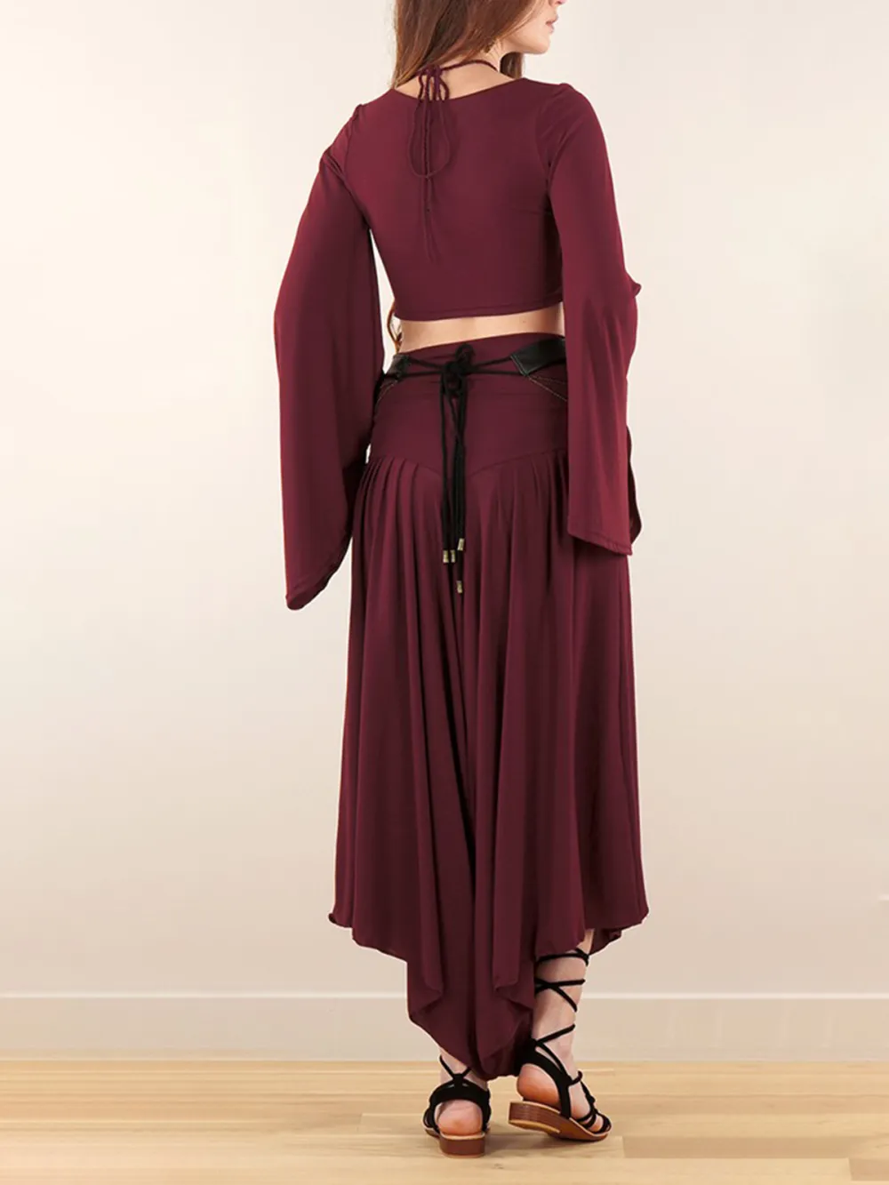 Skirted Harem Pant 2in1 Maxi Dress
