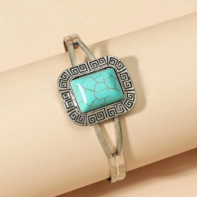 Square Stone Statement Bangle