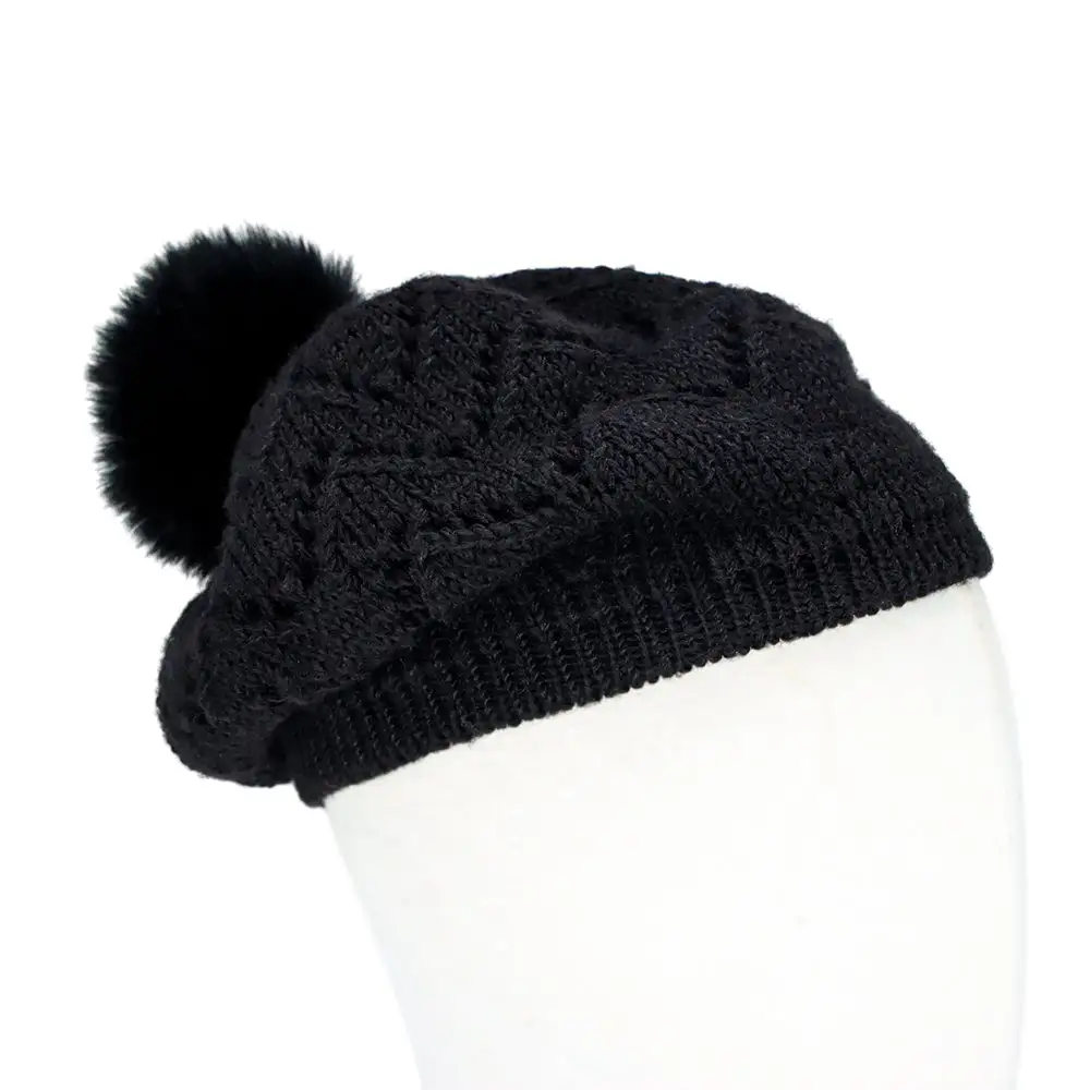 Knit Crochet Beanie Hat