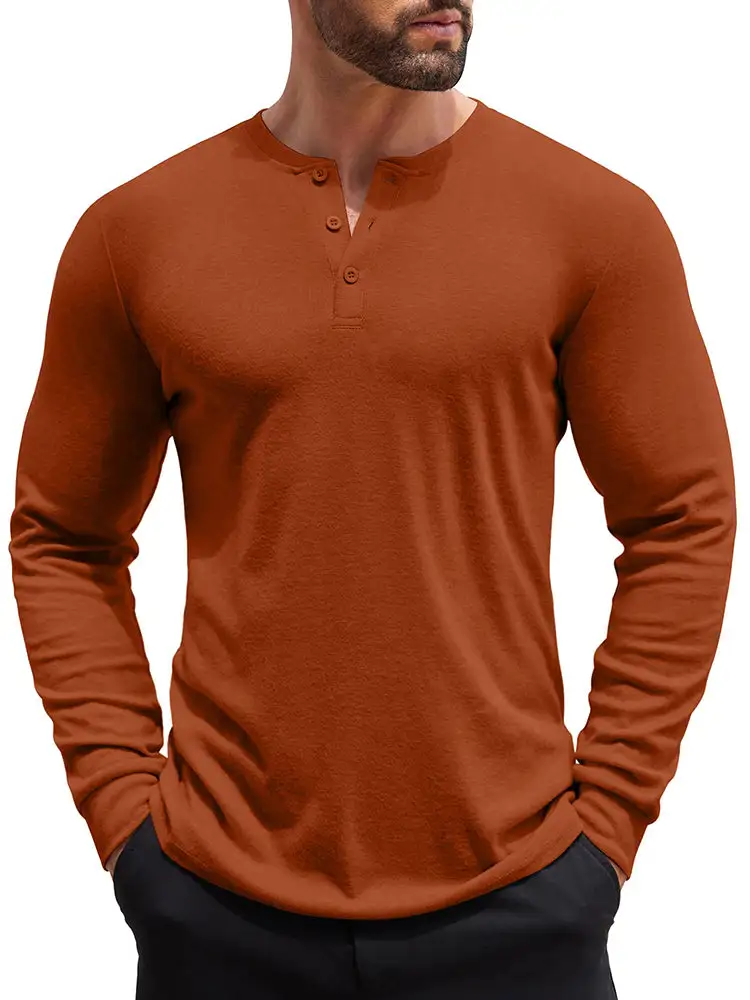 Fashion Lightweight Pullover Henley Shirt Hoodie