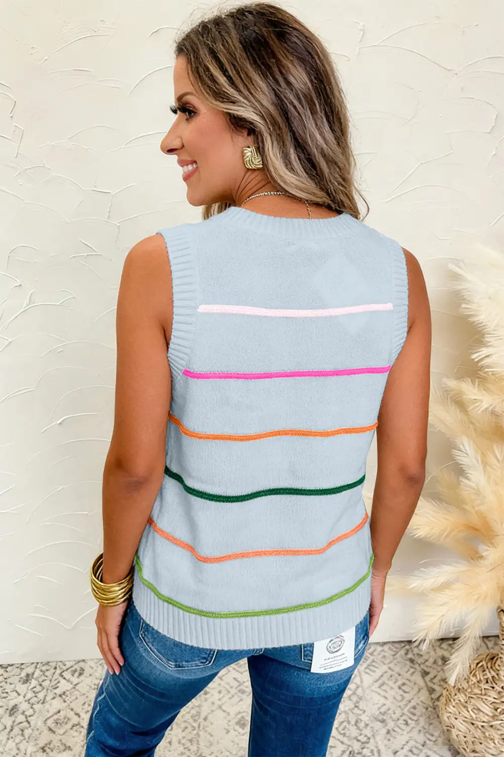 Striped Round Neck Sweater