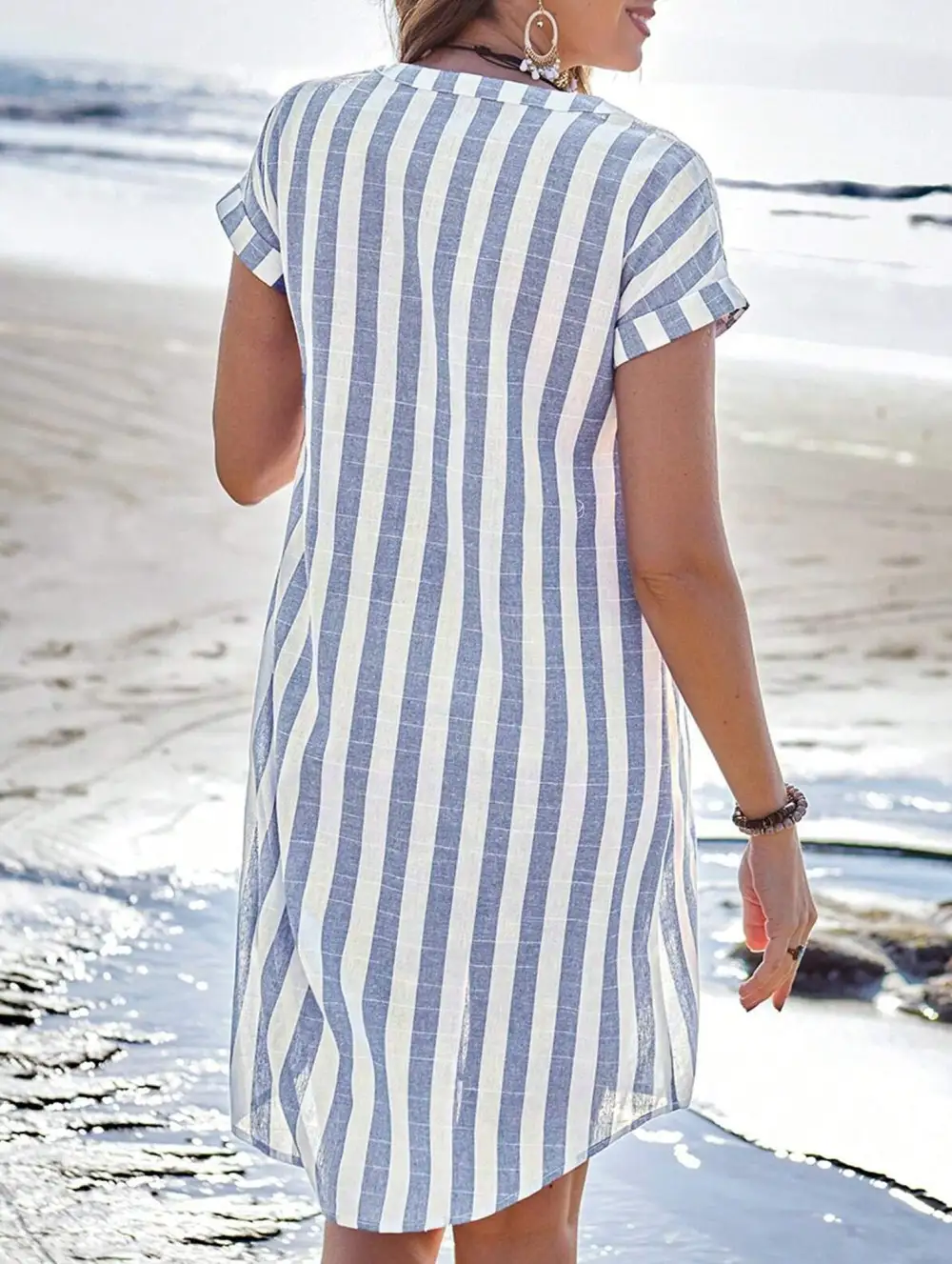 Striped Relaxed Button Shirt