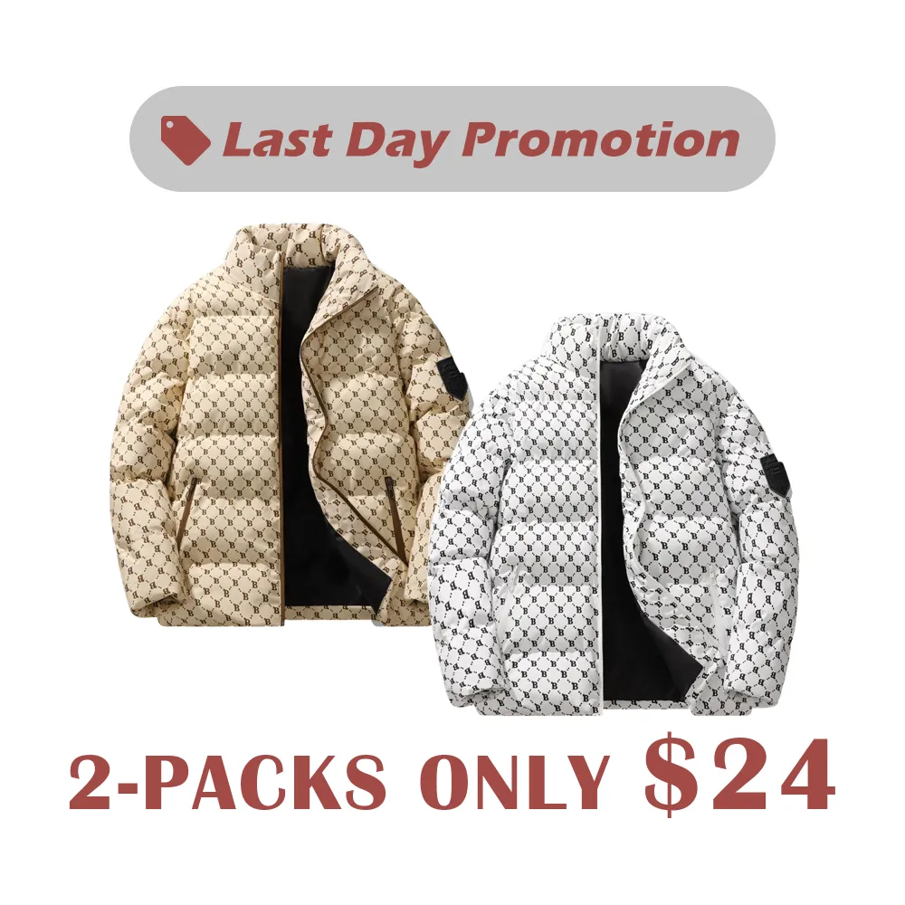 🔥Men's Lightweight Quilted Hooded Jacket - Windproof Warm Winter Coat