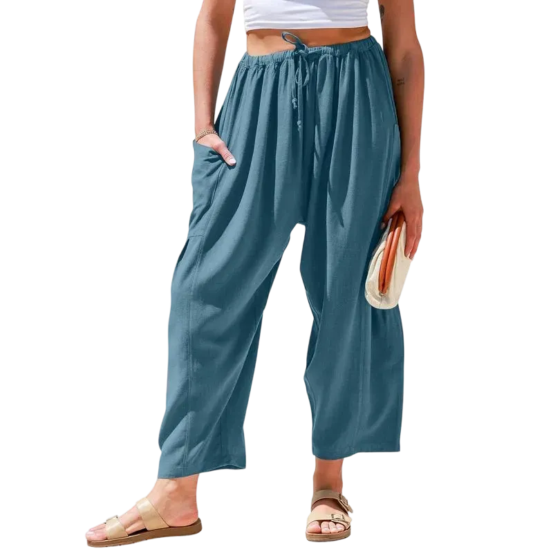 Women’s Linen Blend Wide Leg Pants