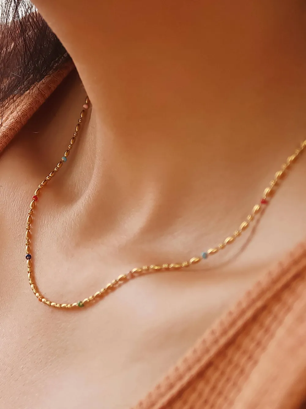 Petite Beaded Accent Necklace