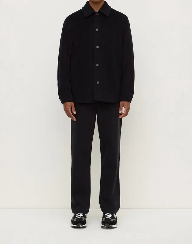Black Wool Button Jacket