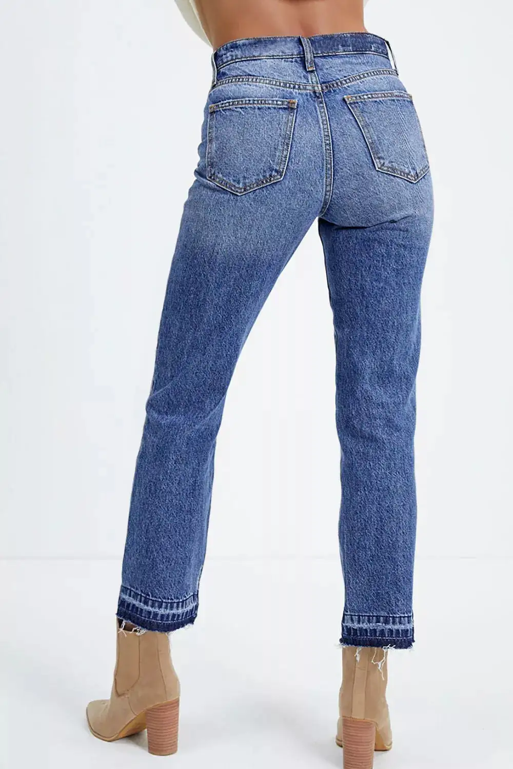 Raw Hem Denim Jeans