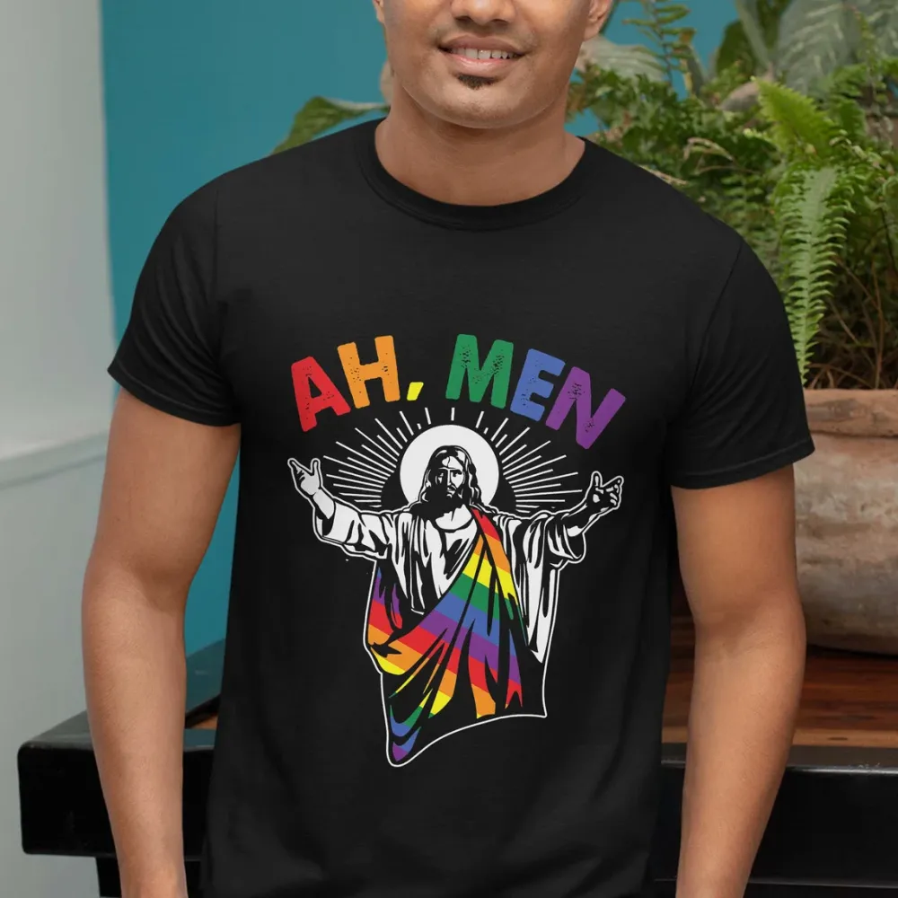 AH MEN RAINBOW CASUAL SHIRT