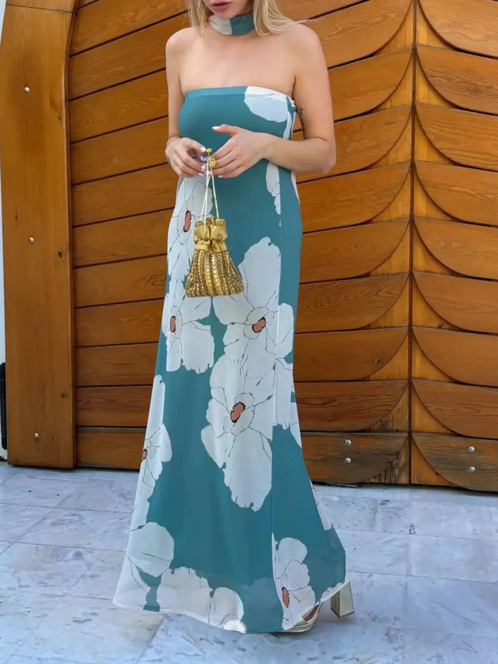 Smooth Finish Printed Maxi Dress