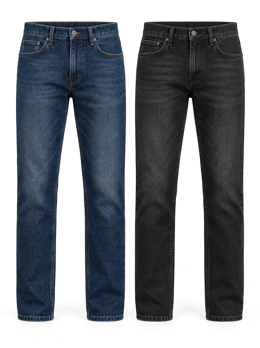 Blue and Black Versatile Jeans Multipack