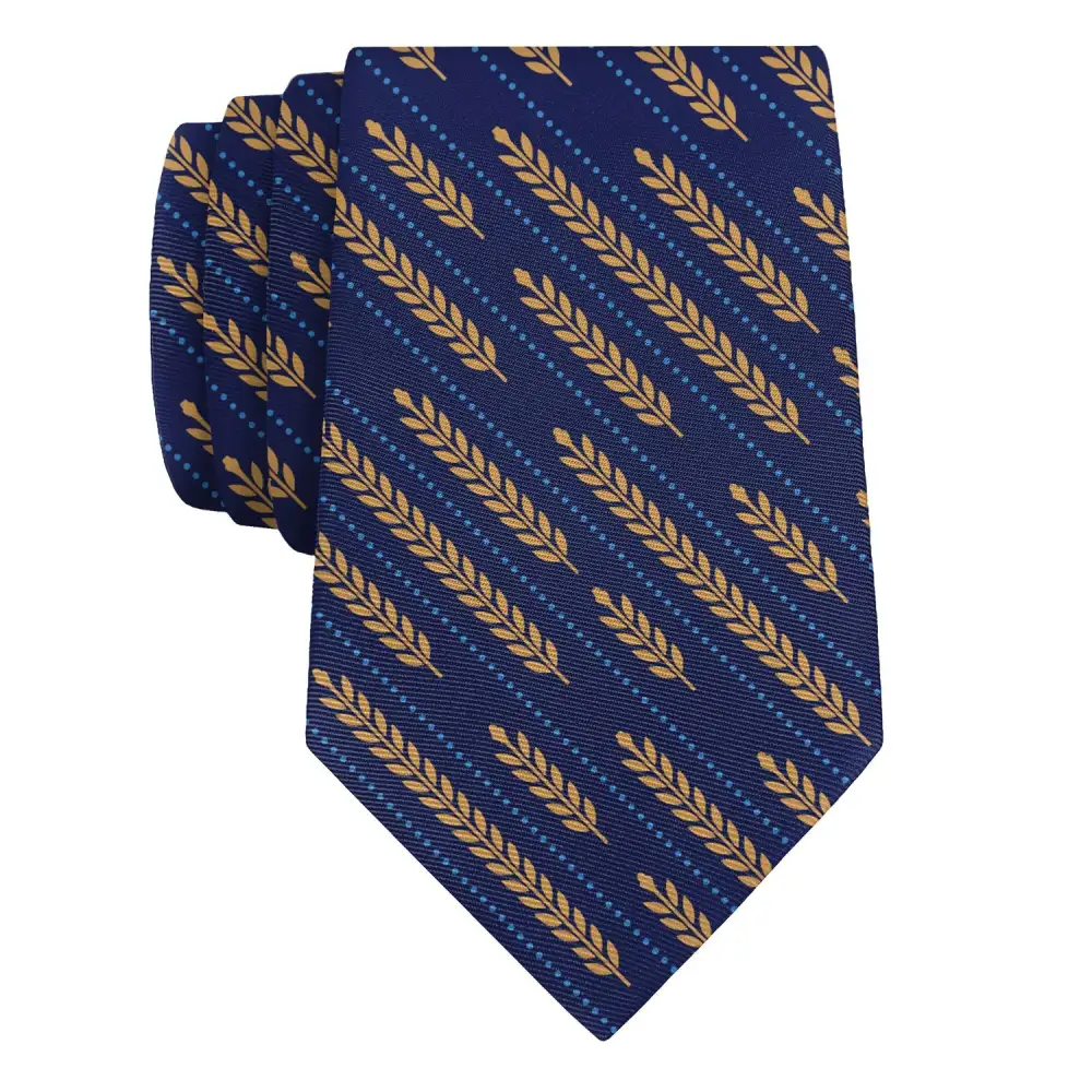 Wheat Botanical Pattern Necktie