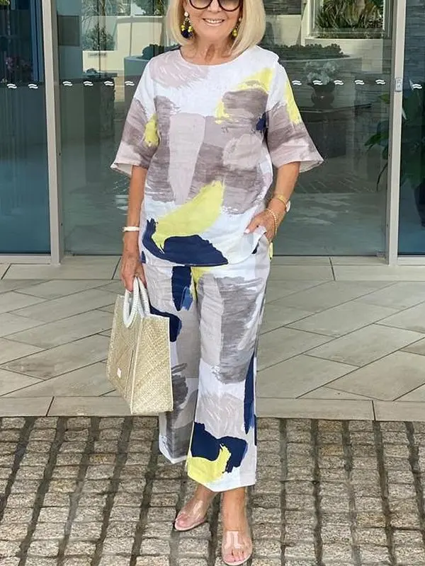 Ladies Casual Printing Suit