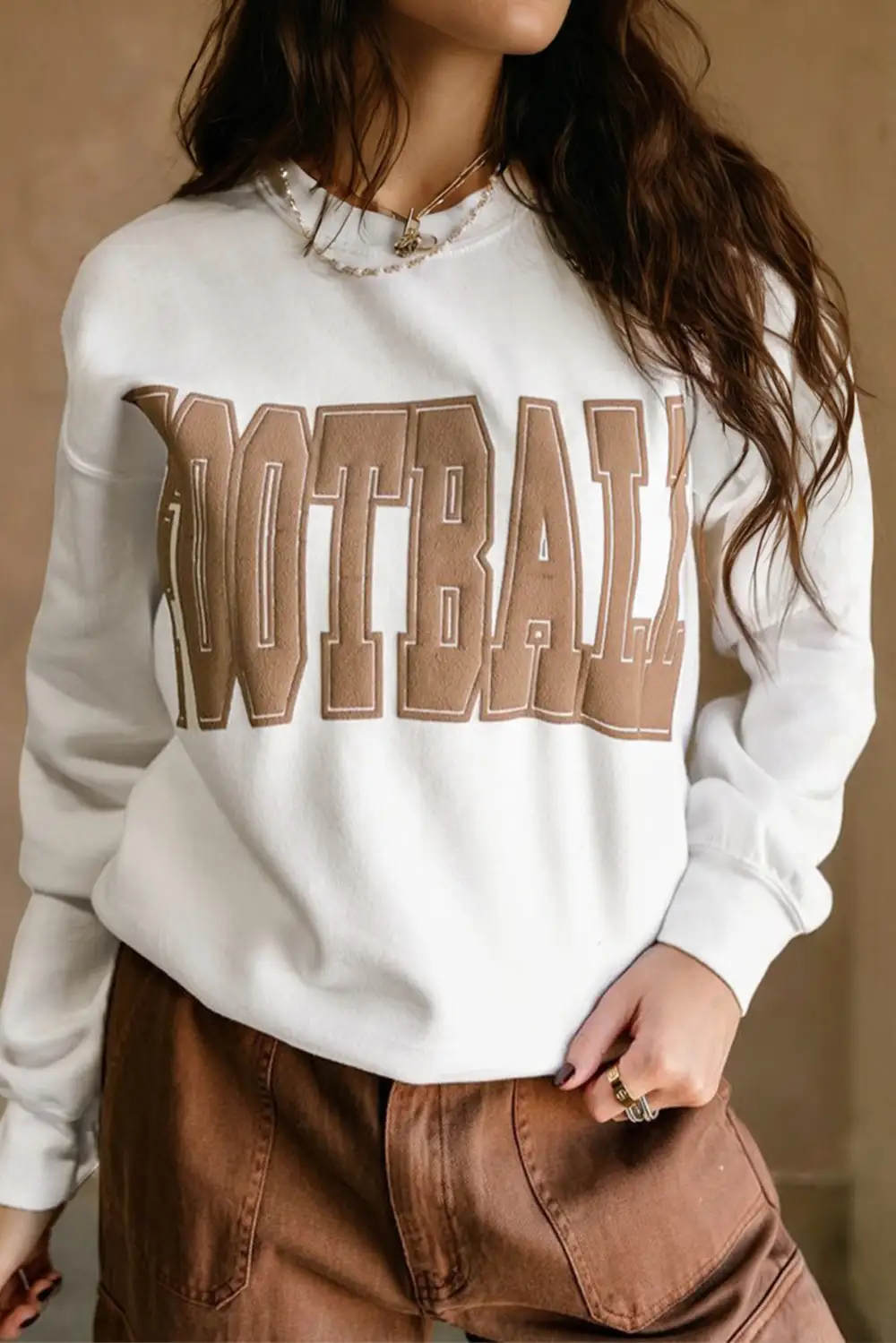 Letter Graphic Crewneck Sweatshirt