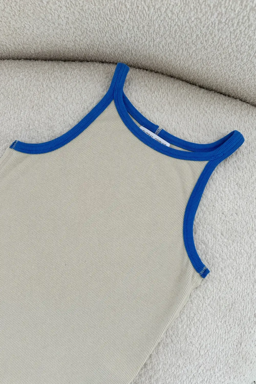 Tailored Soft Blocked Pattern Tank Top