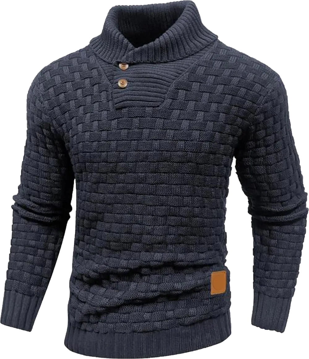 🧶 Men’s Shawl Collar Knit Sweater – Classic Warmth. Effortless Style. Smart Comfort for the Cold Season