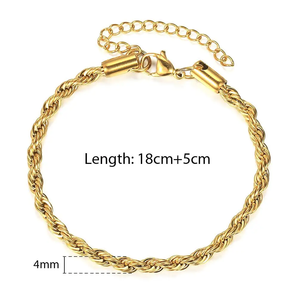 Steel Spiral Chain Bracelet