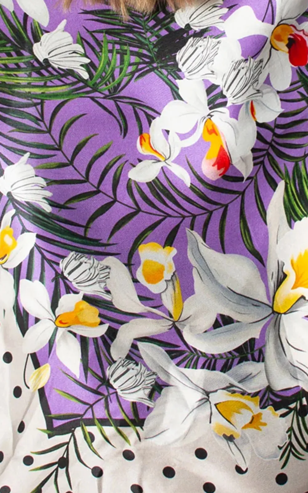 Fashionable Romantic Floral Square Scarf