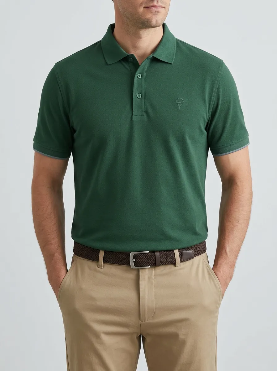 Classic Embroidered Golf Polo Shirt