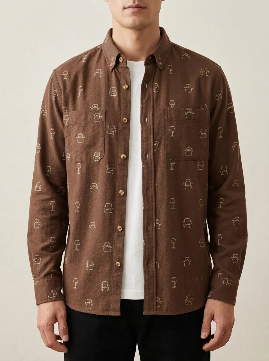 Contemporary Long-Sleeve Men's Long-Sleeve Shirt