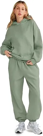 🔥Last day promotion⏰Womens's 2025 2 Piece Outfits Lounge Hoodie Sweatsuit Sets Oversized Sweatshirt Baggy Fall Fashion Sweatpants with Pockets