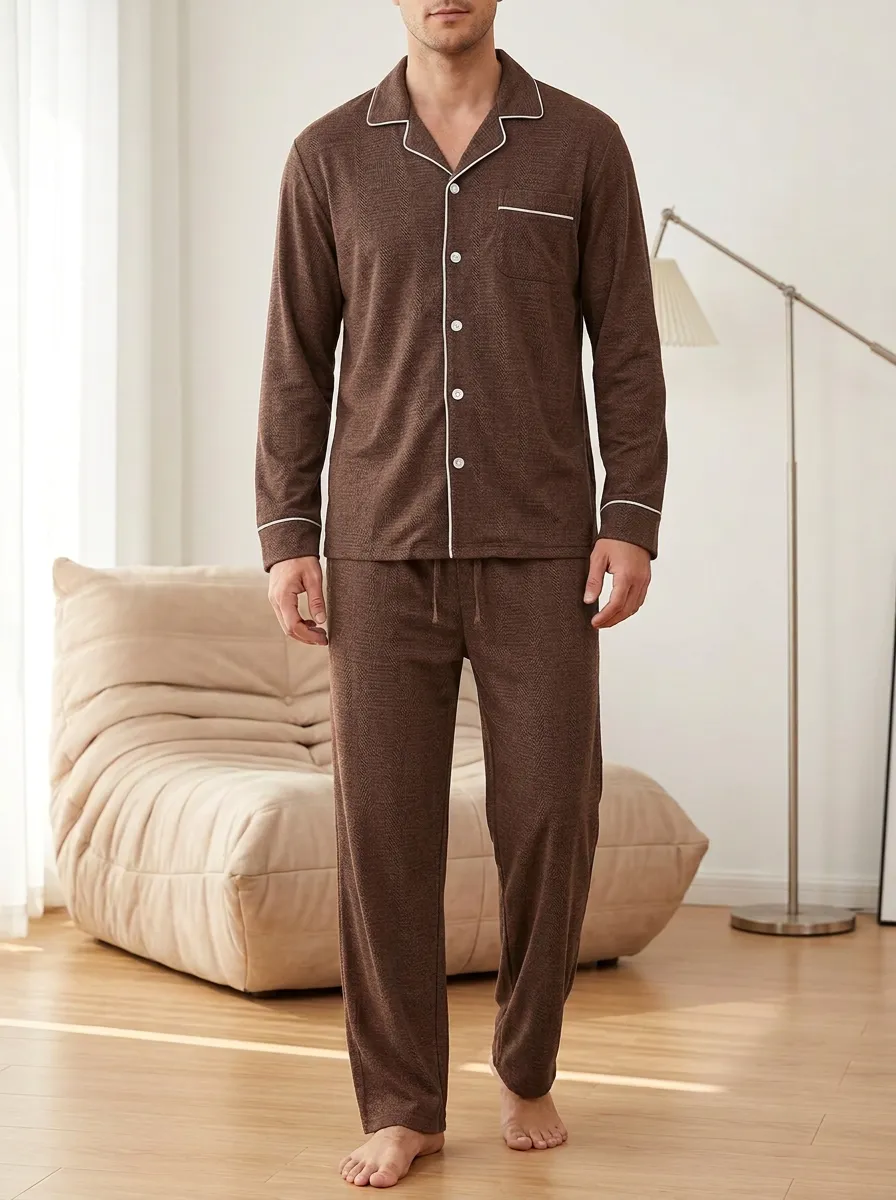 Button-Down Men's Pajama Set