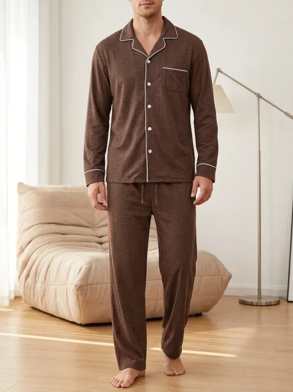 Button-Down Men's Pajama Set