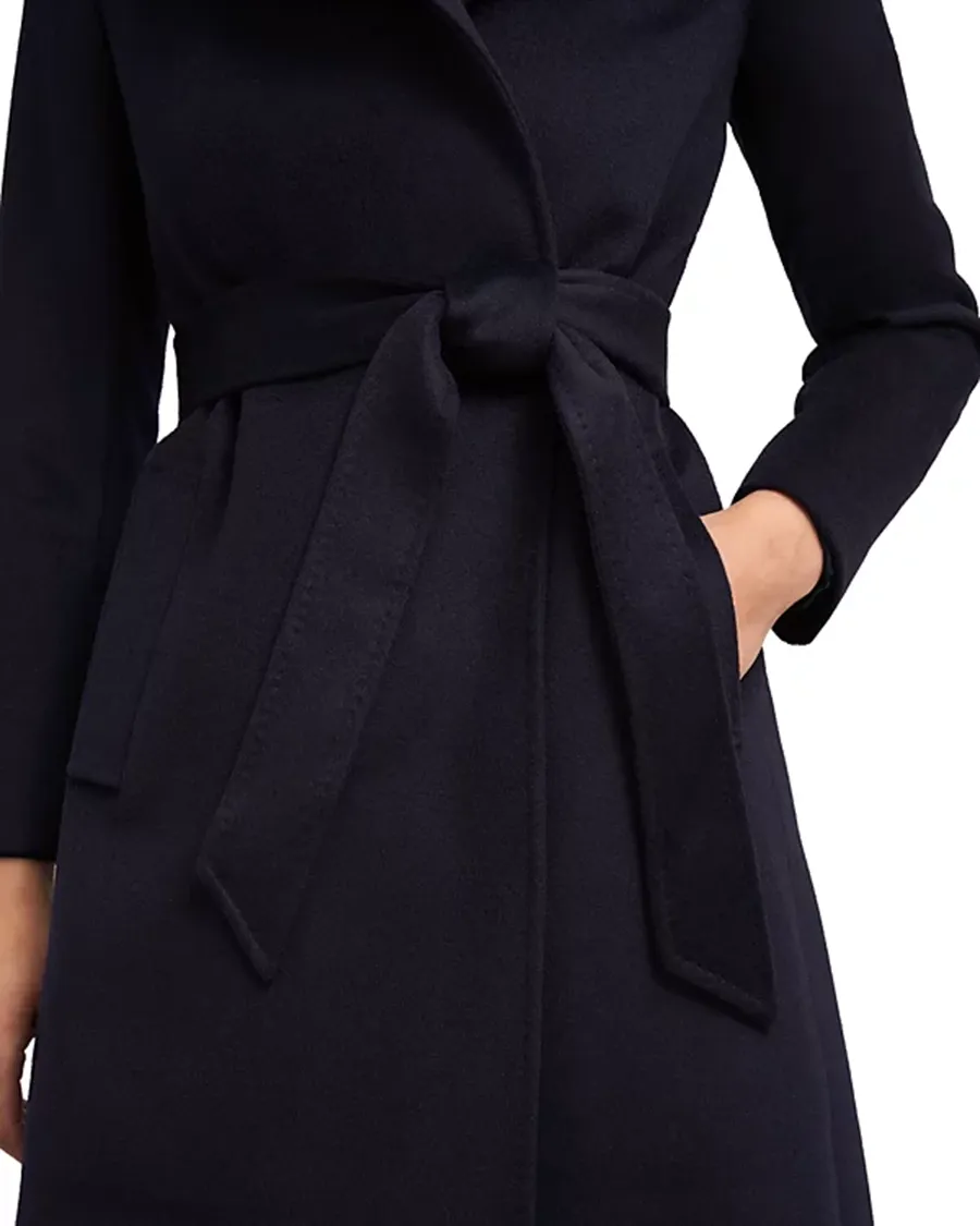Notch Collar Wool Belted Coat