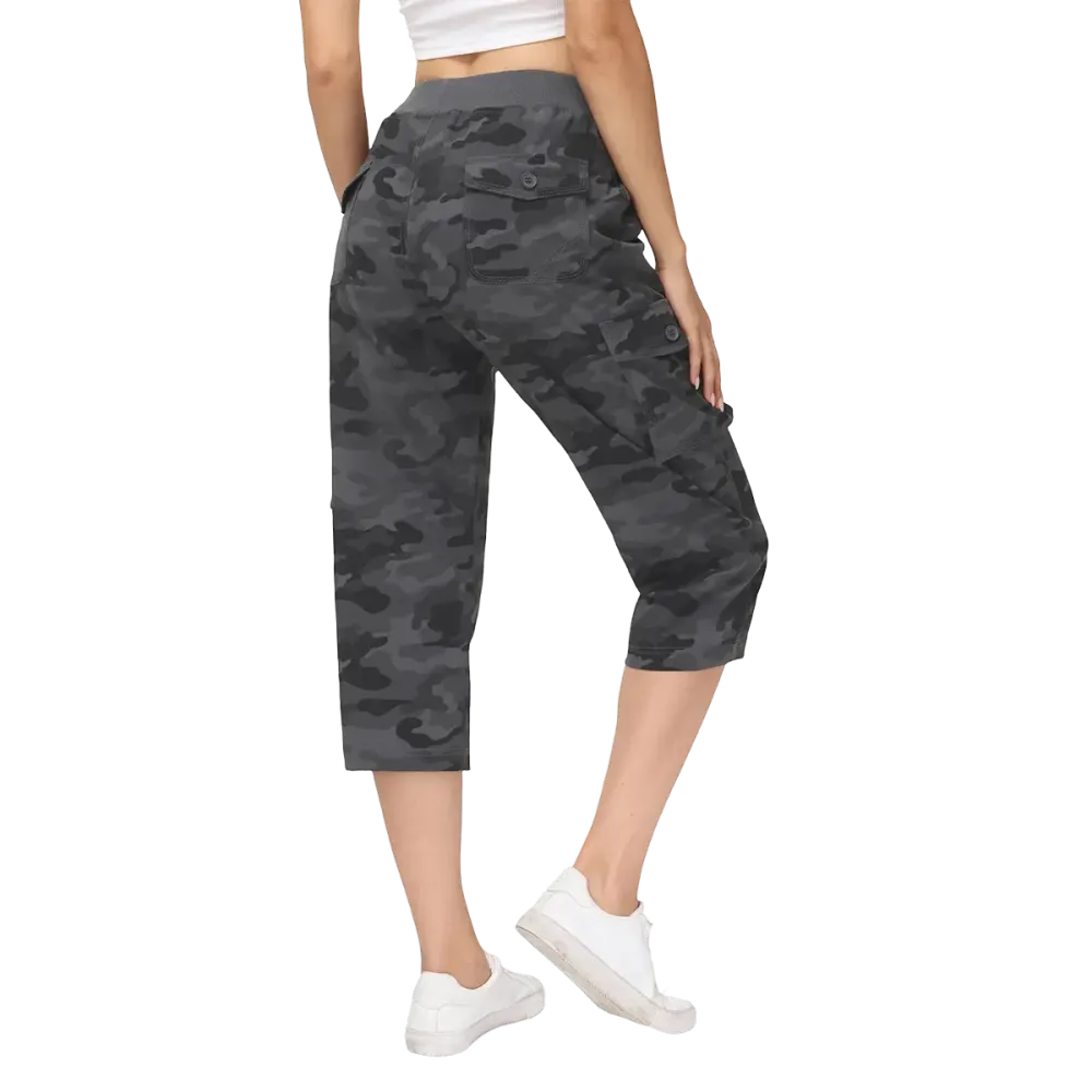 Women's Cargo Pants Plus Size Outdoor Lightweight Capris Casual Trip Loose Shorts