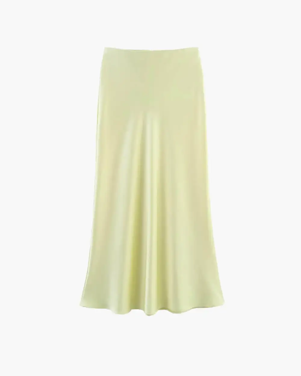 Simple Lace Satin High Waist Skirt