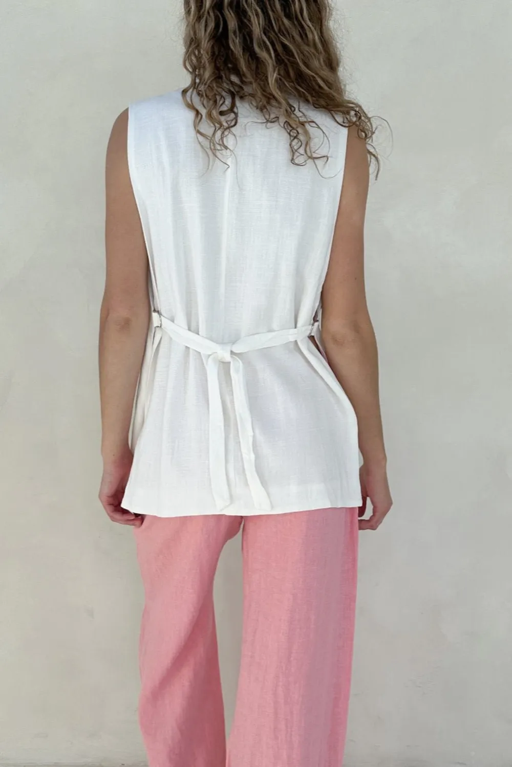 Soft Linen Blend Vest