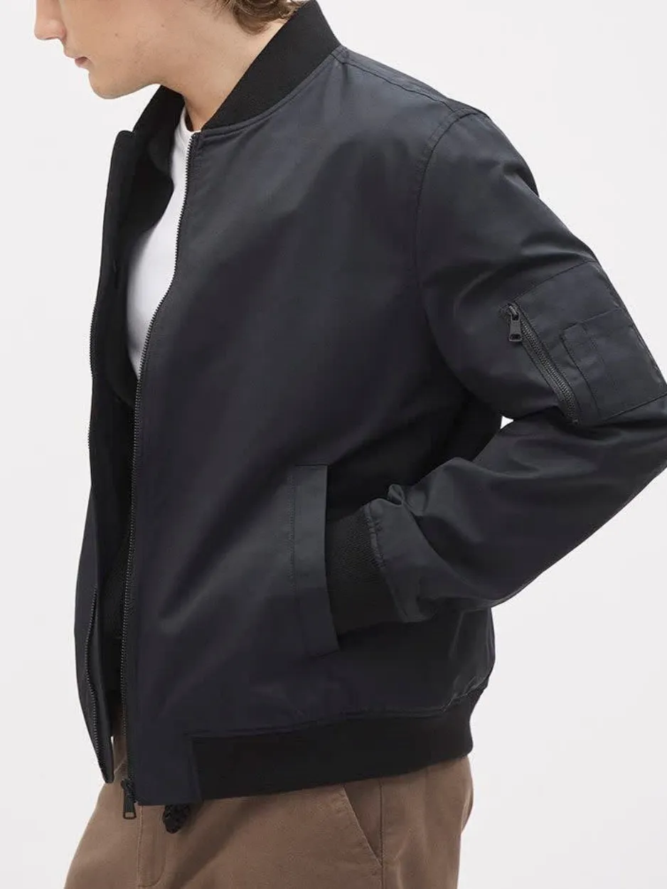 Black Long-Sleeve Casual Style Jacket