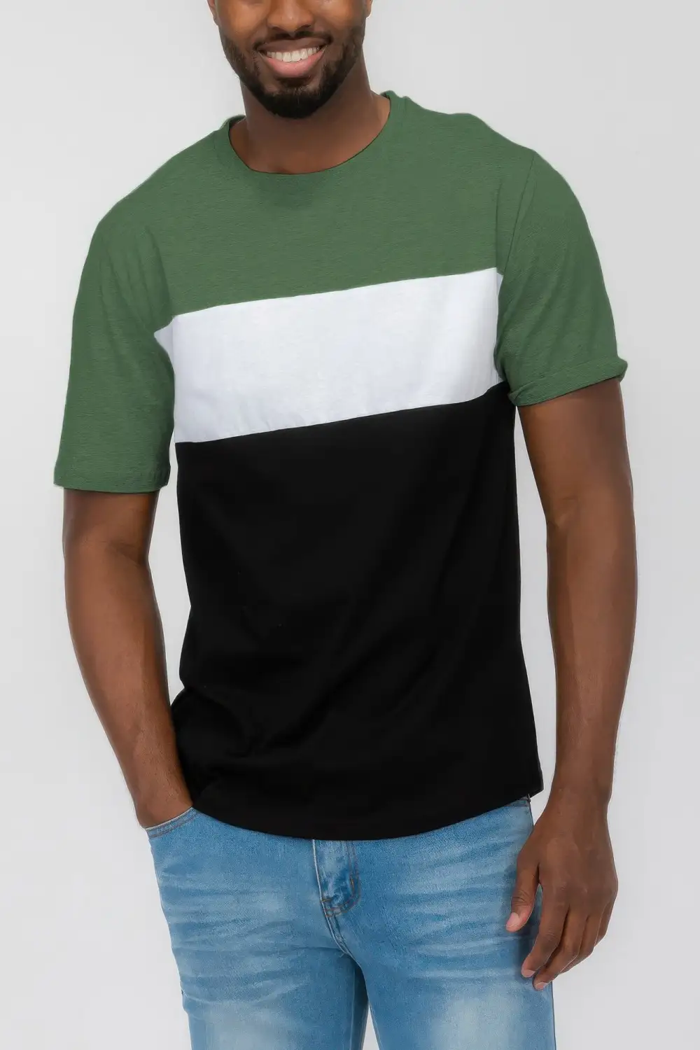 Men's Color Block Short Sleeve T-Shirt